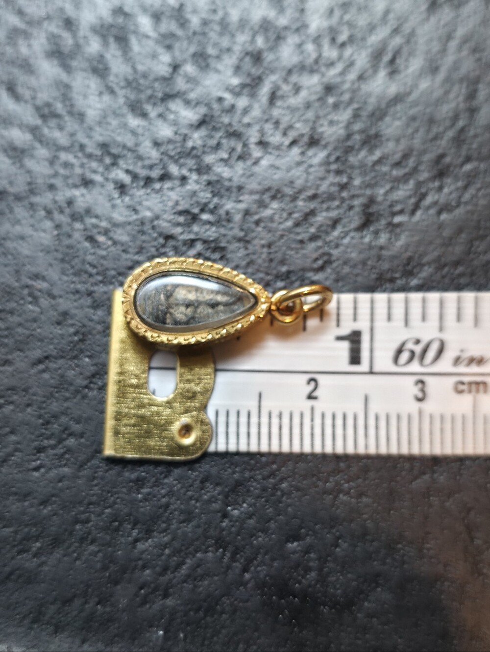 SOLD-----Antique 14K Gold Buddhist Amulet Pendant | Hand-Engraved Gold Mount - Picture 6 of 7